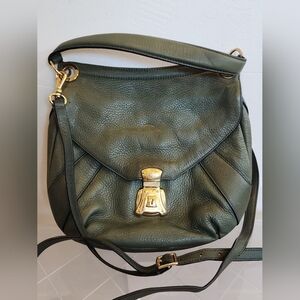 Ralph Lauren Green leather cross body purse